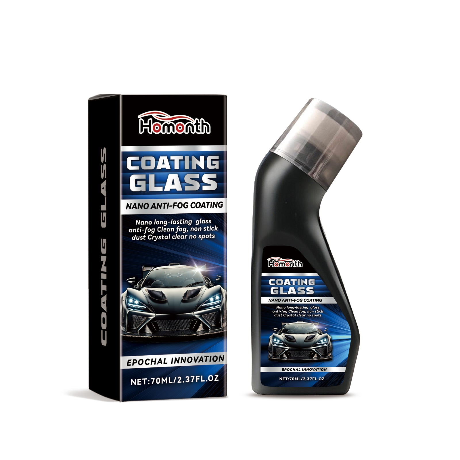 Recubrimiento Nano Antivaho para Cristales de Coche Homonth | 70ml | Antipolvo y Repelente al Agua