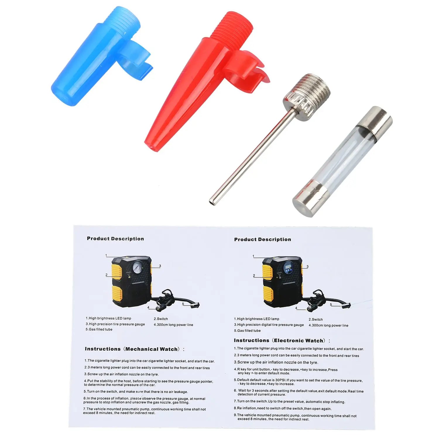 Inflador de neumáticos digital portátil 12V - 150 PSI