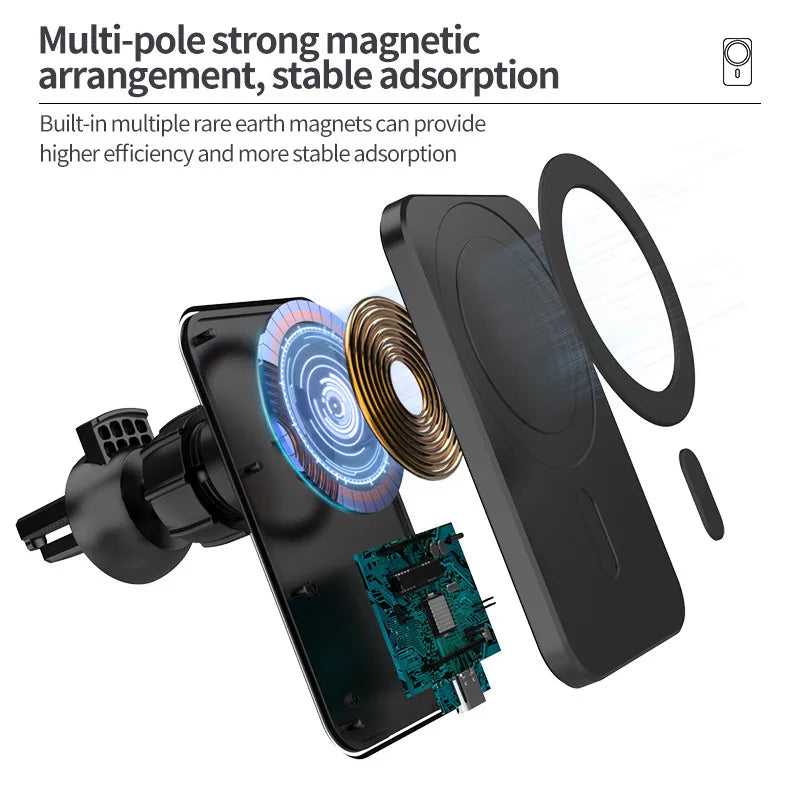 Soporte con carga inalámbrica magnética para coche - MagSafe
